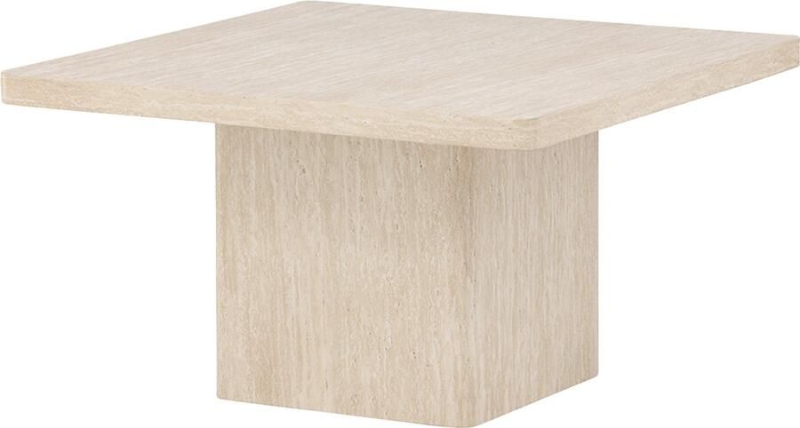 Nest living Hannes Vierkante Salontafel Beige Hout Modern Scandinavisch 80 x 80 cm