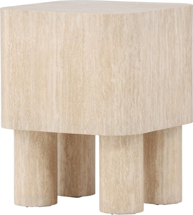 Nest living Hudson Vierkante Bijzettafel Hout Koffietafel Scandinavisch Modern 40 x 40 cm