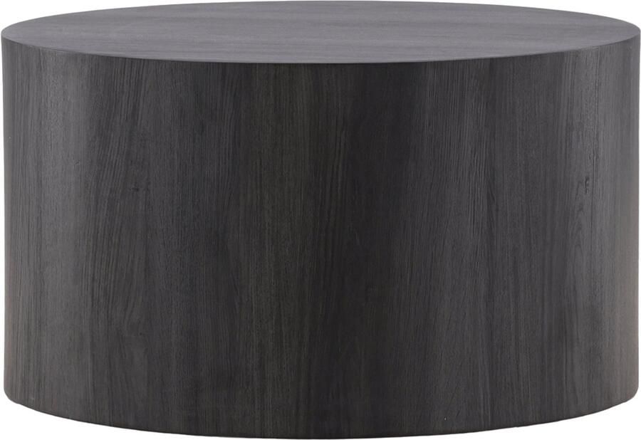 Nest living Zayn Ronde Houten Salontafel Zwart Hout Modern Ronde Bijzettafel Ø80 cm