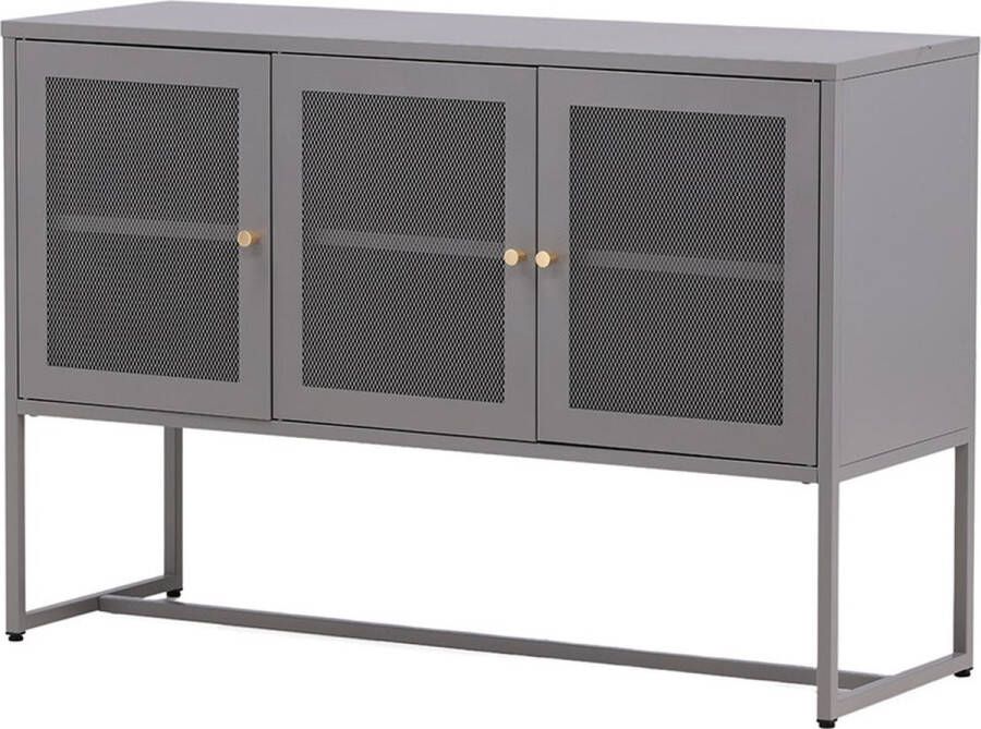 Nest Living Sita metalen dressoir grijs 120 x 80 cm