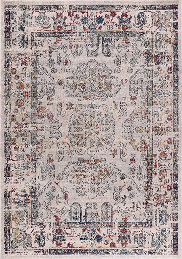 Netline HOME Vintage Tapijt Voor Woonkamer Slaapkamer Keuken Eetkamer Oosters Designtapijt Zacht Medium Stapel Traditioneel Vintage Vloerkleed Vlekbestendig (Multicolor 160x230 CM)