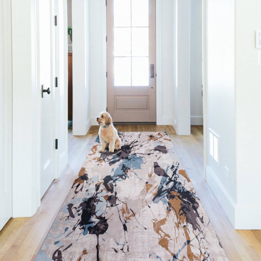 Netline Home Vloerkleden Antislip Vloerkleed Wasbaar Tapijt voor Keuken Slaapkamer Hal Woonkamer Kindvriendelijk Huisdiervriendelijk Vloerkleed Oosters Design Tapijt Laagpolig (80X300) - Foto 2