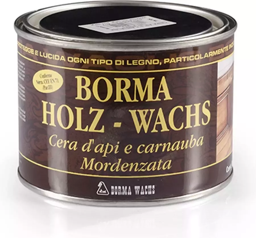 Borma wachs Holzwachs Meubelwas pasta met pure bijenwas Kleurloos transparant 500ml