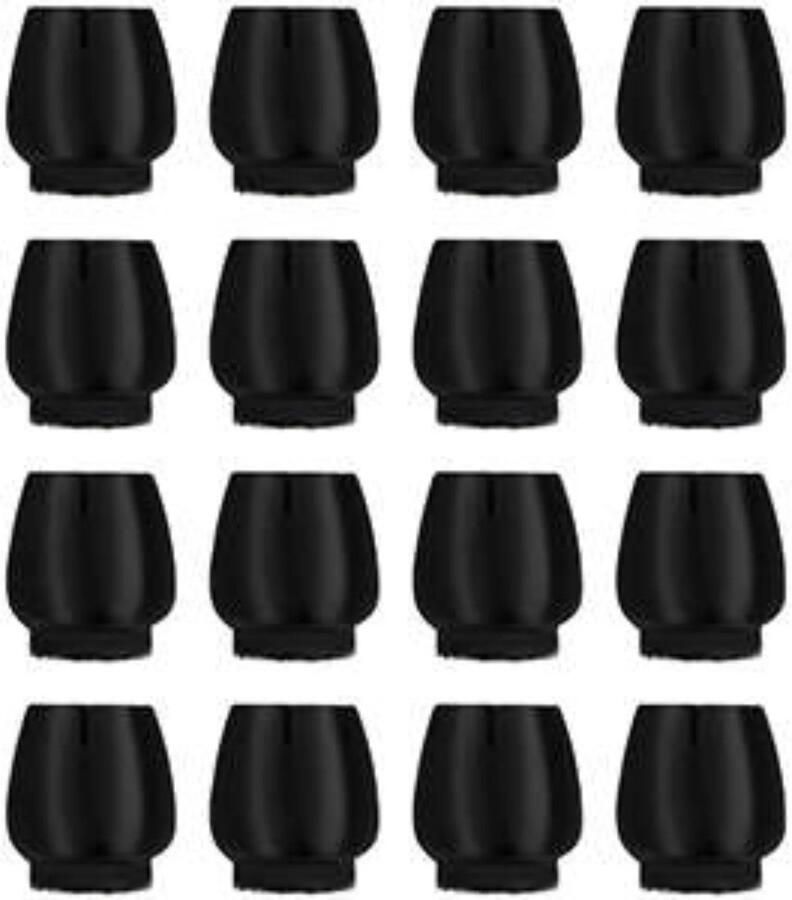 New Age Devi Stoelpoot Doppen 25-29mm Anti-Kras Vilt Stoelpoot Beschermers Vloerbescherming Stoelpootbeschermers 24 Stuks Zwart Rond