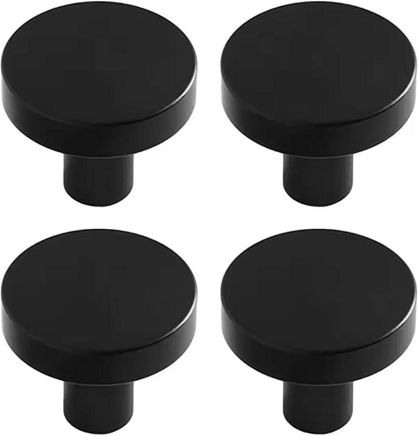 New Age Devi Upgrade je meubels met deze 6-delige set: meubel- kast- deur- en ladeknoppen van 30 mm inclusief 2 soorten schroeven voor een perfecte pasvorm op jouw kast kledingkast lade of commode (zwart)