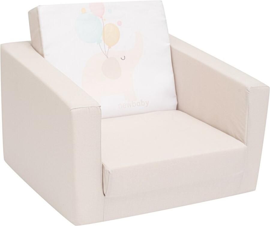 New baby Kinderstoel Beige Olifantenrugkussen Comfortabel Peuterstoel Kindermeubilair Kinderzitje Zithoek Veiligheidsstoel