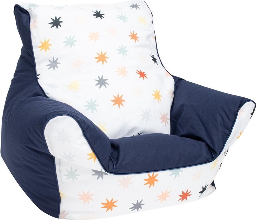 New baby Zitzakstoel Sterpatronen Blauw Meubel voor kinderen Comfortabele zitervaring Kinderstoel Zitzak Speelgoedstoel Relaxstoel Zitzakken