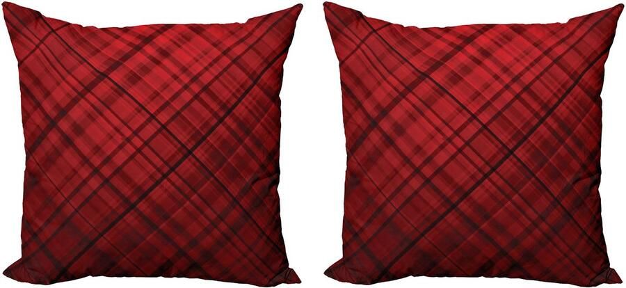 New Bed Abstract Patroon van Schotse Kilt Decoratieve Sierkussenhoes Set van 2 voor Bank Slaapkamer Woonkamer 51cm x 51cm Gedrukte Kussenhoes