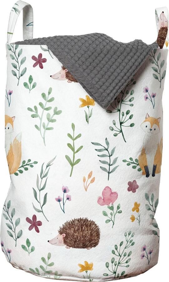 New Bed Bosdieren en Bladeren Opbergmand kinderkamer met Deksel Speelgoedmand kinderen Speelgoedkist- Wasmand Kinderkamer Wasbox 33 x 48 cm