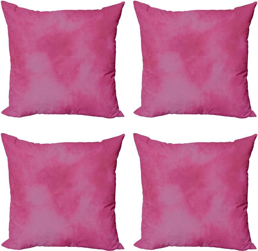 New Bed Felroze Gevlekt Abstracte Kunst Print Decoratieve Sierkussenhoes Set van 4 voor Bank Slaapkamer Woonkamer 51cm x 51cm Gedrukte Kussenhoes