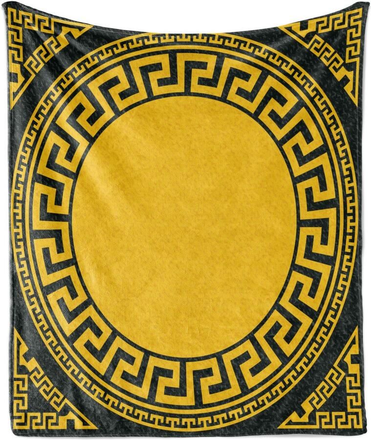 New Bed Geometrisch Zon Geïnspireerde Cirkellijnen Zachte Flanellen Fleece Deken 175 cm x 230 cm