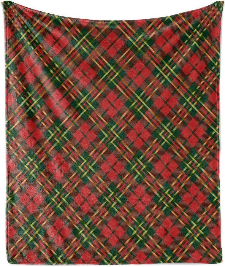 New Bed Geruit Iers Tartan Kerst Zachte Flanellen Fleece Deken 125 cm x 175 cm