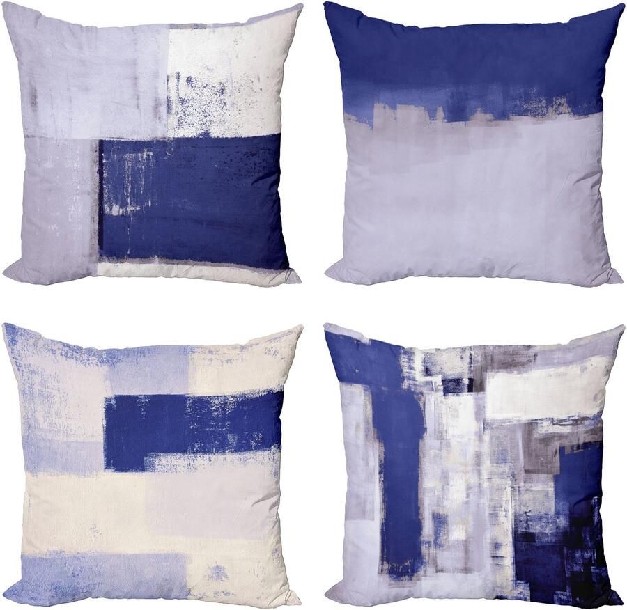 New Bed Grunge Abstracte en Moderne Stijl Borstelstreken Kussenhoes met sierkussen 4-pack modern accent dubbelzijdig digitaal bedrukt 50 cm x 50 cm