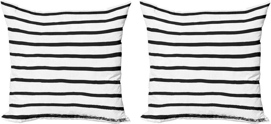 New Bed Kunst Minimalistische Penseelstreek Decoratieve Sierkussenhoes Set van 2 voor Bank Slaapkamer Woonkamer 51cm x 51cm Gedrukte Kussenhoes