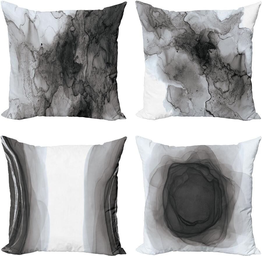 New Bed Marmerprint Aquarel Effect Borstelstreken Vlekken en Kleuren Kussenhoes met sierkussen 4-pack modern accent dubbelzijdig digitaal bedrukt 50 cm x 50 cm