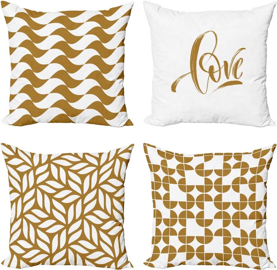 New Bed Modern Cursief Handgeschreven Liefde Woord Abstracte Kussenhoes met sierkussen 4-pack modern accent dubbelzijdig digitaal bedrukt 50 cm x 50 cm