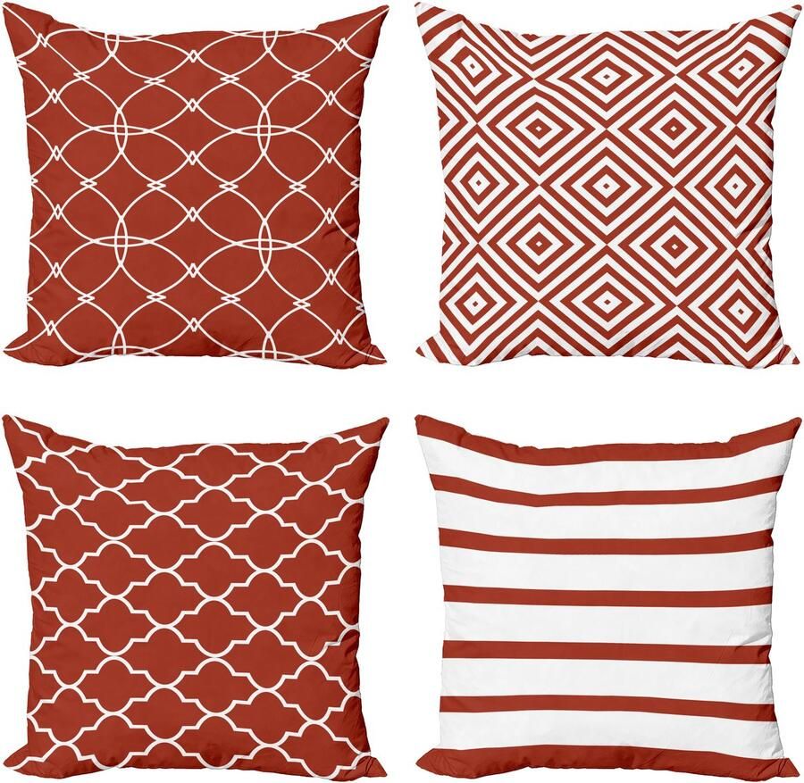New Bed Modern Minimalistische Quatrefoil Geneste Vierkanten Kussenhoes met sierkussen 4-pack modern accent dubbelzijdig digitaal bedrukt 45 cm x 45 cm