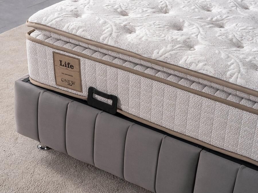 New Bed Orthopedisch Matras met 7-Zone Pocketvering en HR Extra Topper Rugondersteuning Ergonomisch Ontwerp voor Slaapkamerinnovatie 160 cm x 200 cm