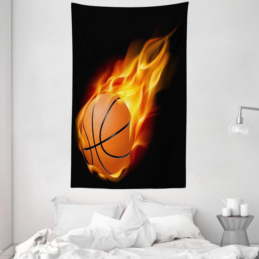 New Bed Sport Basketbal Schot Kunst Decoratieve Wandtapijt Stoffen Wanddecoratie voor Slaapkamer Woonkamer Studentenkamer 140cm x 230cm