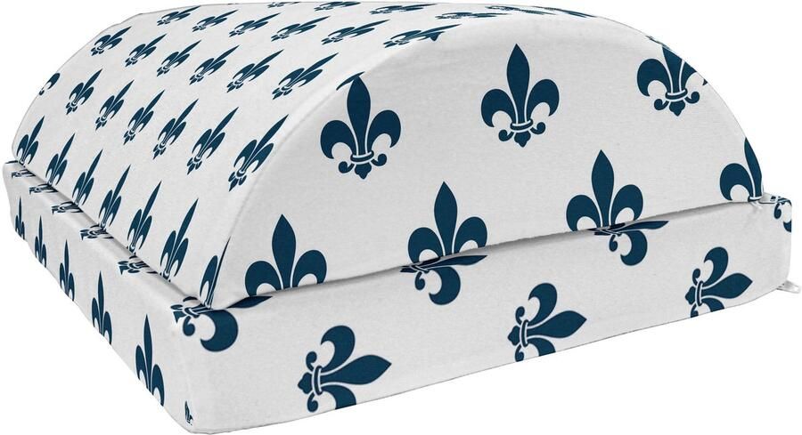 New Bed Voetsteun Fleur-de-lis Ornamentele Lelie Motief antislip rugleuning verstelbare ergonomische beenondersteuning van traagschuim voor op kantoor