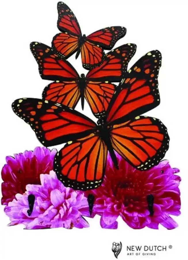 New dutch Vlinder kapstok- Wildlife kapstok- vlinders- kapstok
