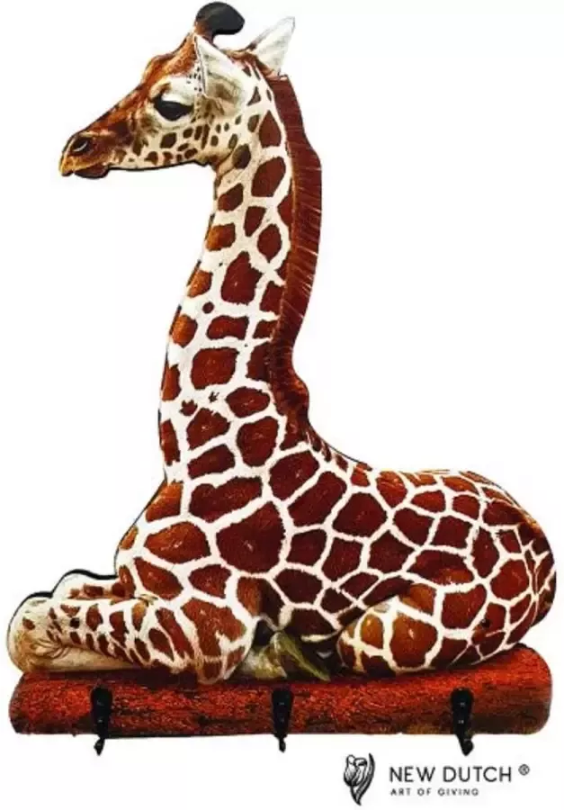 New dutch Wildlife kapstok Giraffe- kinderkapstok- dieren kapstok- giraffe- kapstok