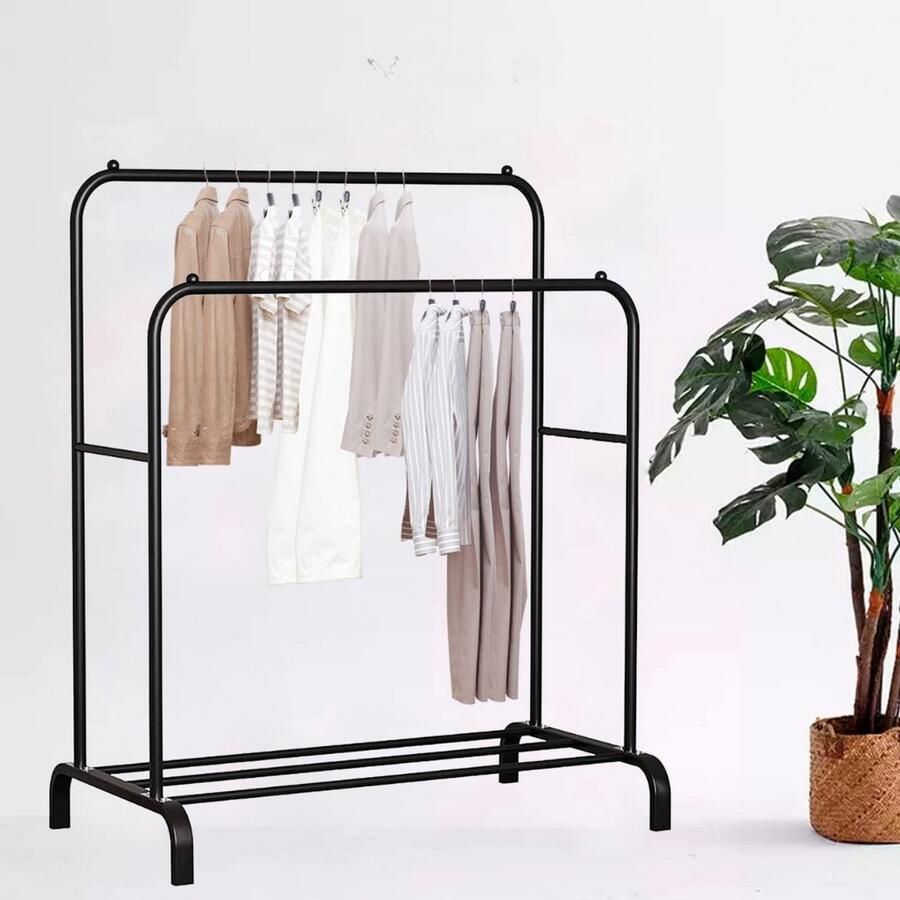 NewWave Kledingrek Staand Garderoberek Met Schoenenrek Metaal