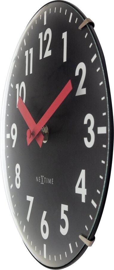 NeXtime Duomo Mini – Tafel Wandklok – 20 cm – Koepelvormig Glas – Zwart – Stil - Foto 3