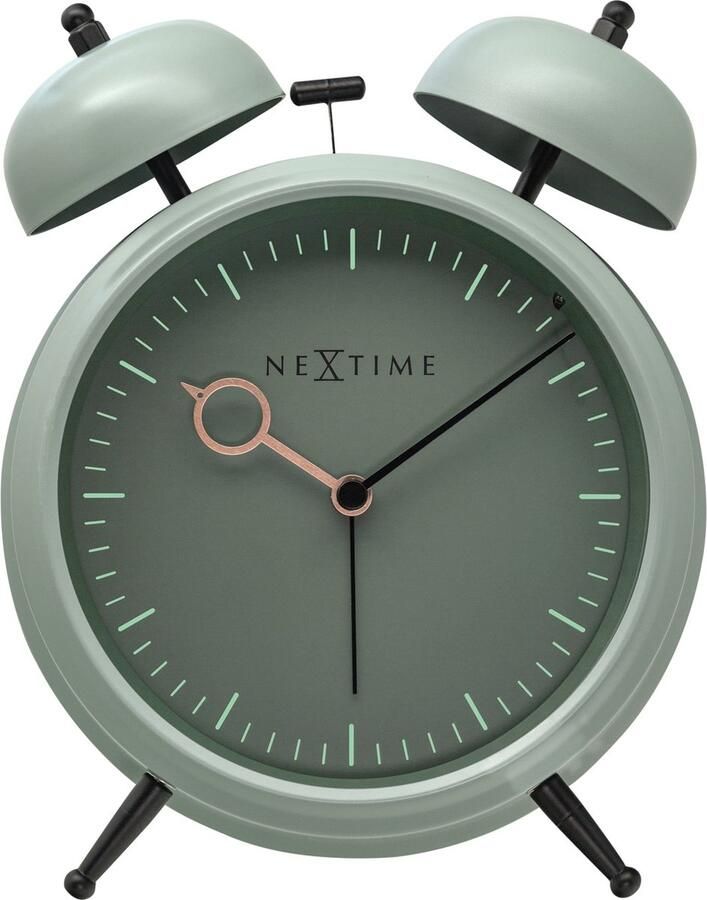 NeXtime Tafel Wekker 15x18x7cm Stil licht functie nee Metaal Golden Hour