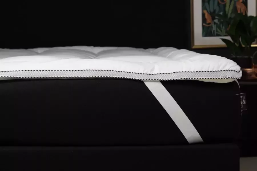 Nice Dreams Slaapspeciaal Topper Series 3D Air Hotel Topmatras 90x200 cm Zachte Topdekmatras Antibacteriëel Orthopedisch Wit Wasbaar Anti Allergisch Bevestigbaar met Elastieke Hoeken Eenpersoons - Foto 5