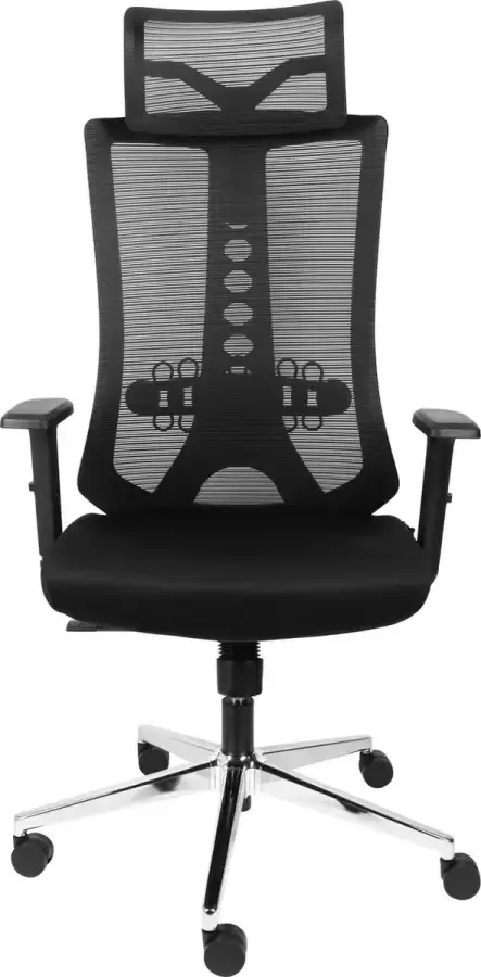 Niceey Ergonomische Bureaustoel Met Hoofdsteun Verstelbaar Zwart - Foto 2