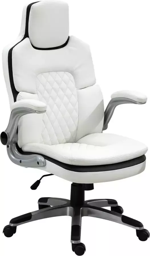 NiceGoodz Bureaustoel ergonomisch Directiestoel Bureaustoelen voor volwassenen wit 69 x 67 x 113-121 cm - Foto 1