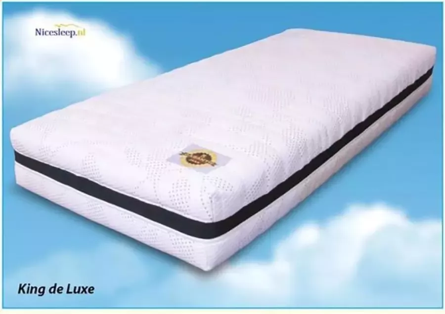 Nicesleep.nl Kingd de Luxe Nicesleep.nl King de Luxe Pocketvering Matras Koudschuim Afdeklaag 90x200x21 cm Gemideld
