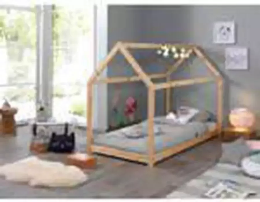 Nicesleep.nl Vipack Nicesleep.nl kinderbed Cabane met Soft Matras-90x200 cm- Naturel