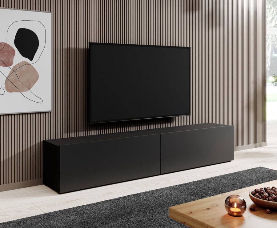 Nicesleep.nl wonen & slapen Nicesleep.nl Madesa Modern TV-meubel Mat zwart 180 cm