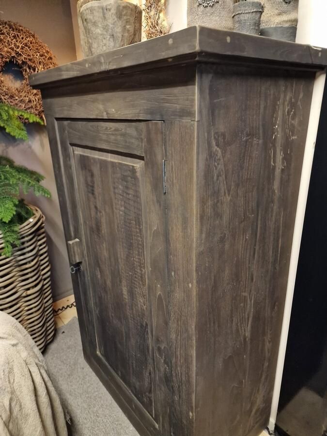 Nieuw AURA PEEPERKORN-buffetkast-kast LIEKE -oud teakhout- bruin lichtvergrijsd