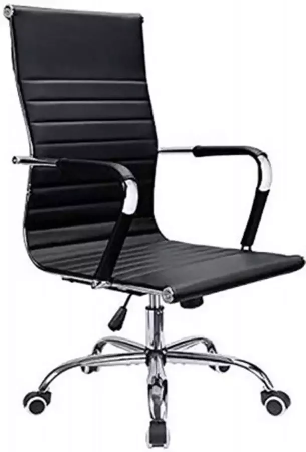 Nifty Living LEGEND Zwart PU leren Bureaustoel met chroom onderstel