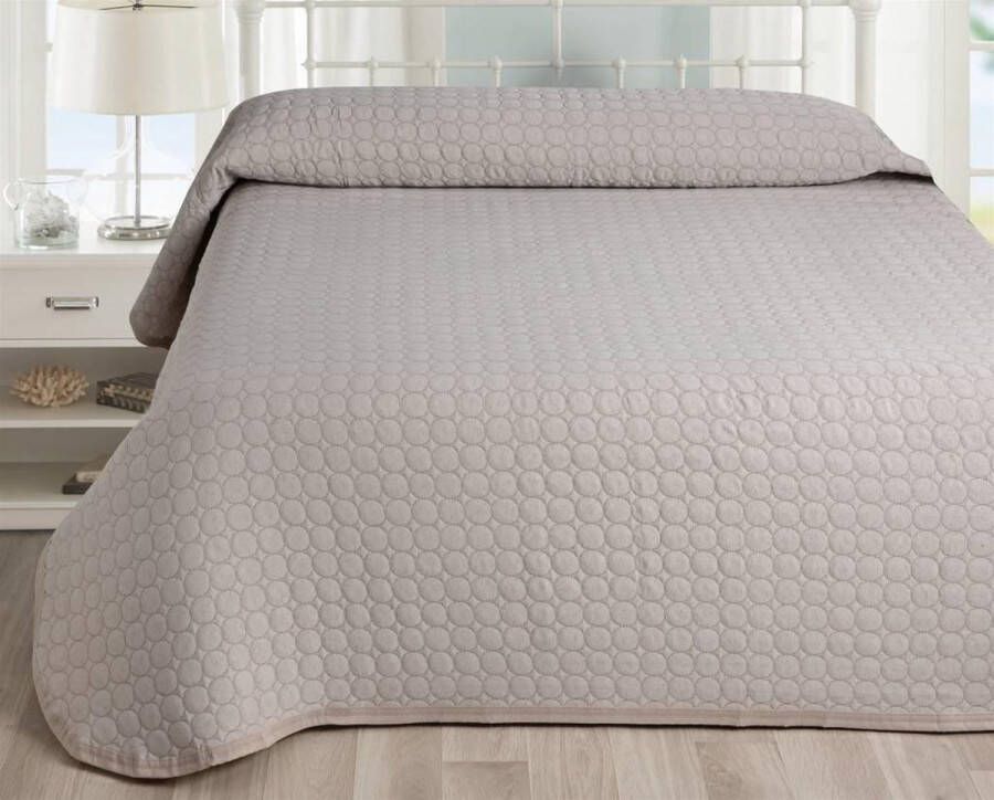 Nightsrest Bedsprei Lucia Taupe Maat: 230x260cm 2 persoons voor bedden van 140 en 160 breed