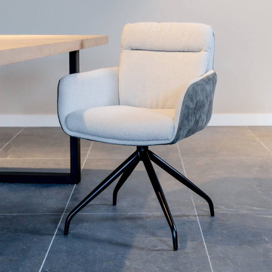 Le Chair Eetkamerstoel Senn Grey Boucle