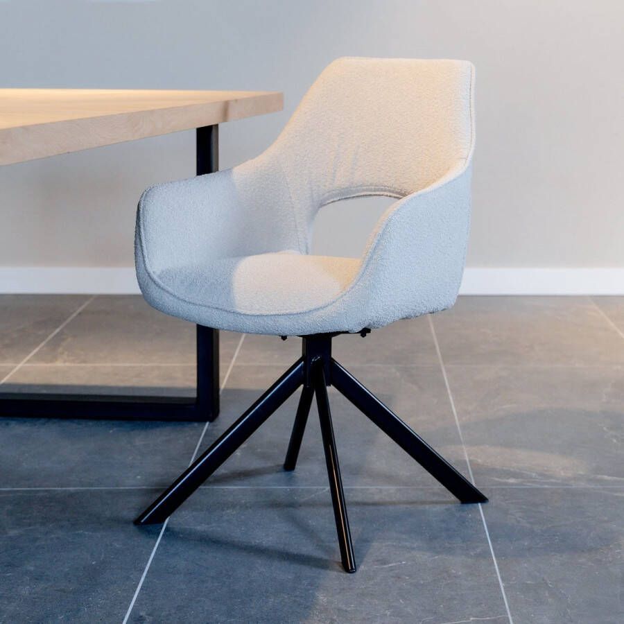 Le Chair Eetkamerstoel Vita Beige Bouclé