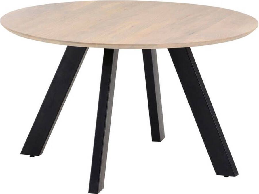 Nijwie Eetkamertafel Ø130 Mango Ashblond = Dining table Ø130 Mango Ashblond