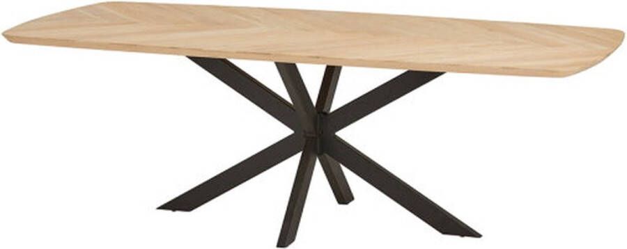 Meubelplaats Eettafel Geneve 240 cm verjongde rand Eikenhout