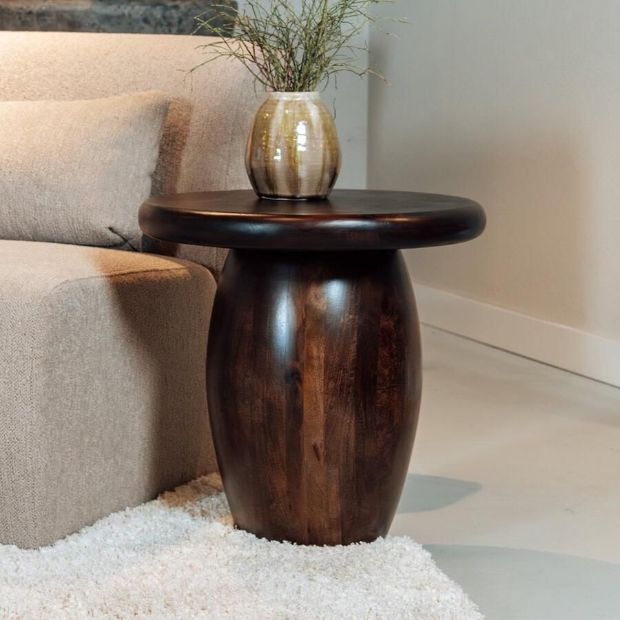 Nijwie Bijzettafel Balloon Mango Walnoot