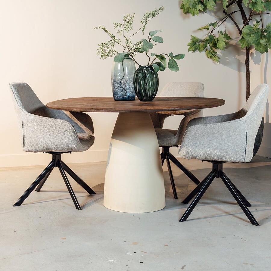 Nijwie Eettafel Cornetto Massief Mangohout Organisch