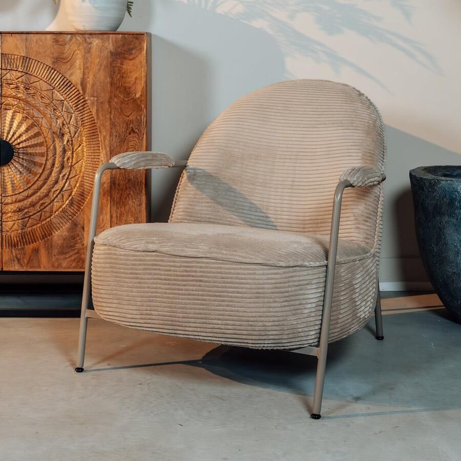 Nijwie Fauteuil Elton Rib Sand