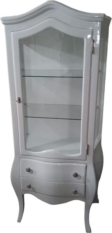 Nile Furniture Barok elegante witte vitrine kast