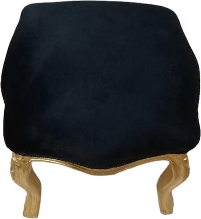 Nile Furniture Barok krukje goud donkerblauw