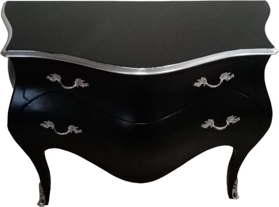Nile Furniture Barok luxe commode zwart zilver