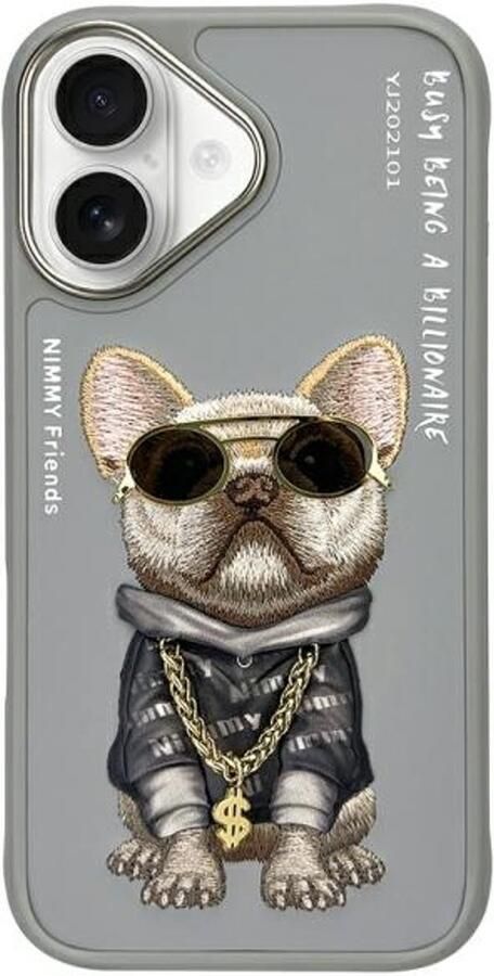 Nimmy Case Iphone 16 6.1 Magnetisch Anti-Slip Met Glasbescherming