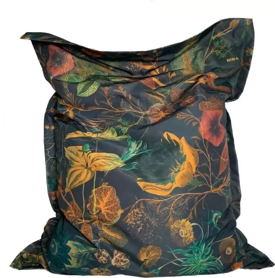 NIN-NIT Flower Power Winter Zitzak bloemen print water en vuil afstotend 175 x 135 cm